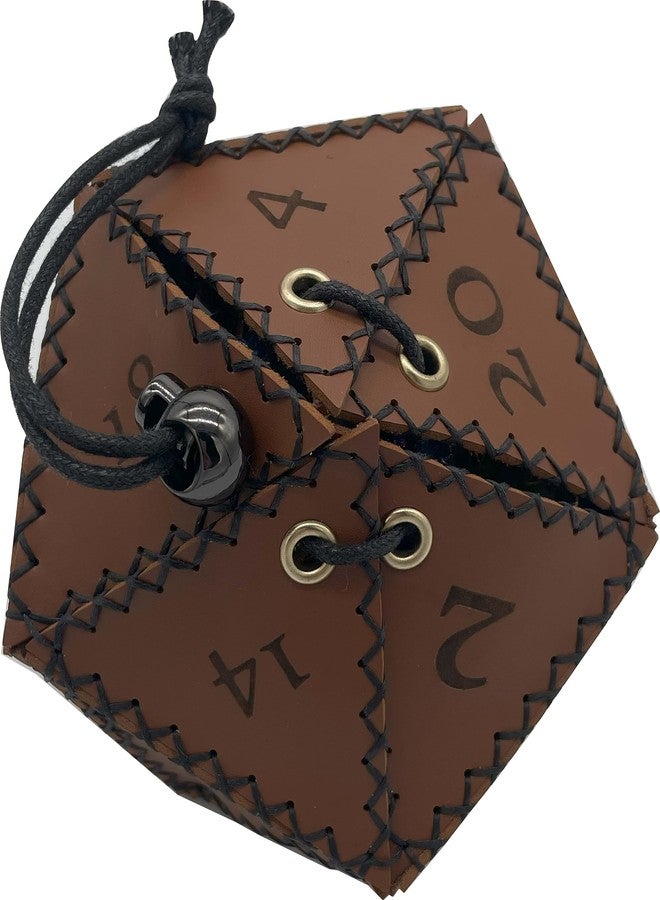 Futhark The Die of Holding - DND Dice Bag Shaped as D20 RPG Dice, DND Accessories Made of PU Leather Dice Bag for RPG & Fantasy - Great DND Gift/Dungeon Master Gift/DM Gift as D&D Accessories - Image 2